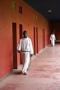 Monks at Keur Moussa abbey, Keur Moussa, Senegal, West Africa, Africa