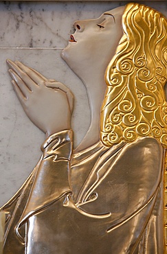 Am Steinhof church altar angel, Vienna, Austria, Europe