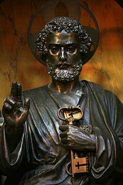 Statue of St. Peter in Saint-Joseph-des-Carmes church, Paris, France, Europe