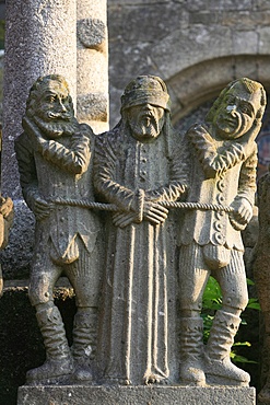 Life of Jesus on the St.-Thegonnec calvary. St.-Thegonnec, Finistere, Brittany, France, Europe