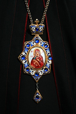 Christian patriarch's Virgin Mary medal, Paris, France, Europe