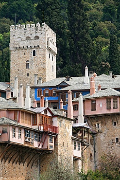 Dokhiariou Monastery on Mount Athos, Mount Athos, UNESCO World Heritage Site, Greece, Europe