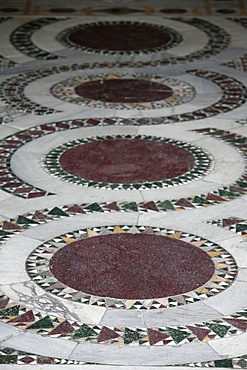 Marble floor in San Clemente basilica, Rome, Lazio, Italy, Europe