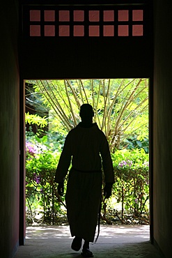 Monk at Keur Moussa Abbey, Keur Moussa, Senegal, West Africa, Africa