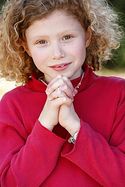 Praying child, France, Europe