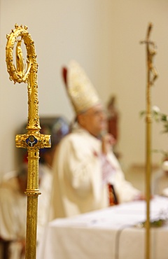 Holy Mass celebrated by the Latin Patriarch, Beit Jala, West Bank, Palestine National Authority, Middle East