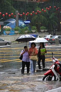 Monsoon rain, Kuala Lumpur, Malaysia, Southeast Asi, Asia