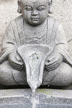 Buddhist fountain, Bongeunsa temple, Seoul, South Korea, Asia