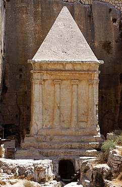 Zacharias's tomb in Kidron valley, Jerusalem, Israel, Middle East