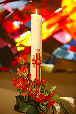 Easter candle, Le Chesnay, Yvelines, France, Europe