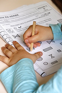 Primary school work, Paris, France, Europe