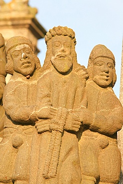 Calvary depicting the Life of Jesus, St. Thegonnec, Finistere, Brittany, France, Europe