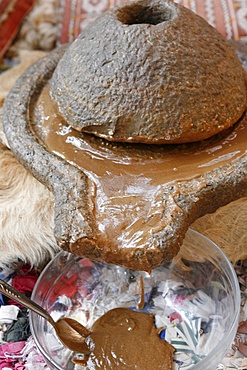 Argan oil making, Marrakesh, Morocco, North Africa, Africa