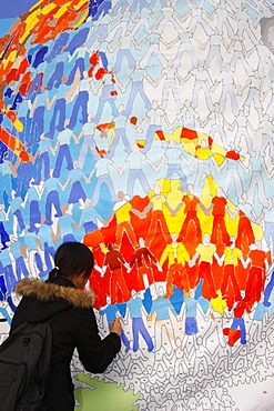 Mural painting during the World Youth Day, Sydney, New South Wales, Australia, Pacific