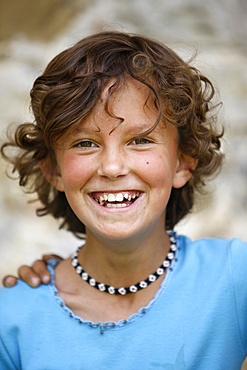 Smiling girl, Elbassan, Albania, Europe