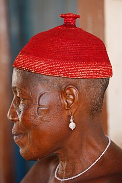 Voodoo priestess in Togoville, Togo, West Africa, Africa