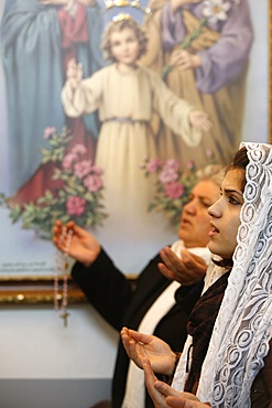 Chaldean Mass in Jabal Lweibdeh, Amman, Jordan, Middle East