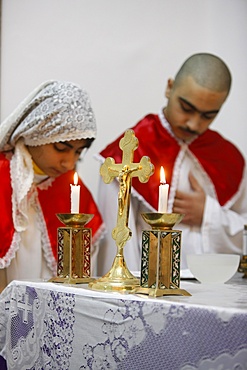 Chaldean Mass in Jabal Lweibdeh, Amman, Jordan, Middle East