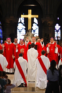 Priest ordinations at Notre Dame de Paris Cathedral, Paris, France, Europe