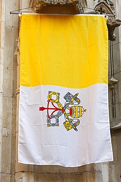 Pope's banner, Avignon, Vaucluse, France, Europe