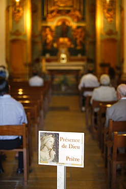 Chapel reserved for prayer in Fourviere Basilica, Lyon, Rhone, France, Europe