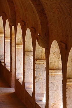 Thoronet Abbey cloister, Thoronet, Var, Provence, France, Europe