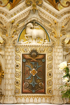 Main tabernacle in Fourviere Basilica, Lyon, Rhone, France, Europe