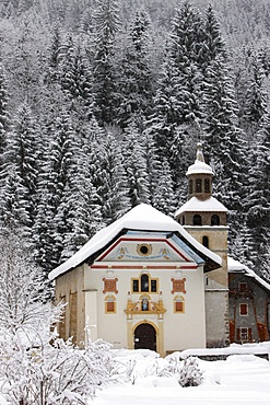 Notre Dame de la Gorge church, Les Contamines, Haute Savoie, France, Europe