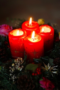 Advent candles, France, Europe