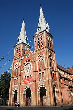 The Saigon Notre-Dame Basilica, a neo-Romanesque Catholic church built by the French in 1863, Ho Chi Minh City, Vietnam, Indochina, Southeast Asia, Asia