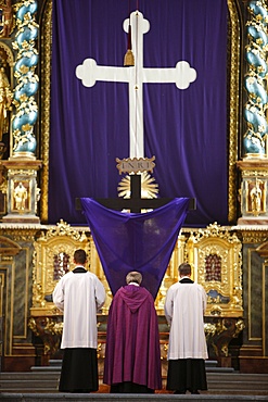 Good  Friday service, Gottweig Benedictine Abbey, Gottweig, Lower Austria, Austria, Europe