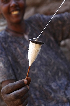 Cotton spinning, Lalibela, Wollo, Ethiopia, Africa