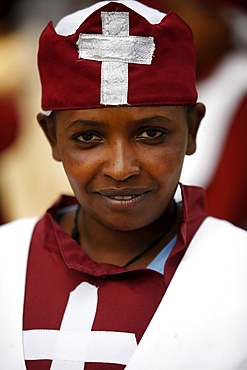 Ethiopian choir singer, Addis Ababa, Ethiopia, Africa