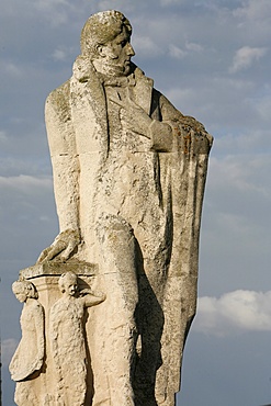 Statue of Francois-Rene de Chateaubriand, St. Malo,  Ille-et-Vilaine, Brittany, France, Europe