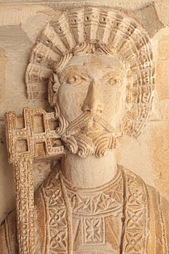 St. Peter with the key, Cloister of Saint Sauveur cathedral, Aix en Provence, Bouches du Rhone, Provence, France, Europe