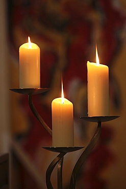 Church candles, Paris, France, Europe