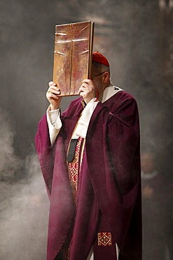 Ash Wednesday celebration in Notre Dame de Paris cathedral, Paris, France, Europe