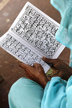 Women reading at Jamma Masjid (Delhi Great Mosque), Delhi, India, Asia