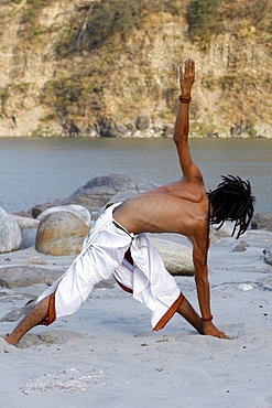 Yoga in Rishikesh, Uttarakhand, India, Asia