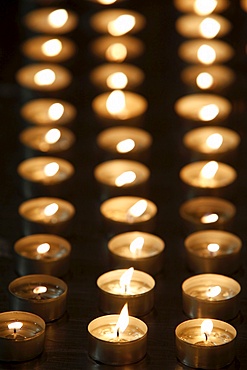 Candles in the Santuario della Consolata, Turin, Piedmont, Italy, Europe