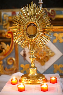 Holy sacrament, St. Nicolas de Veroce, Haute-Savoie, France, Europe