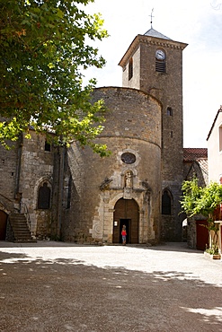 Sainte-Eulalie de Cernon Templars' church, Sainte-Eulalie-de-Cernon, Aveyron, Massif Central, France, Europe