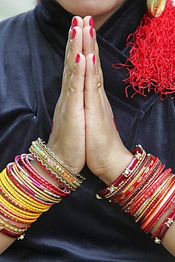 Tibetan dancer's bangles, Paris, France, Europe