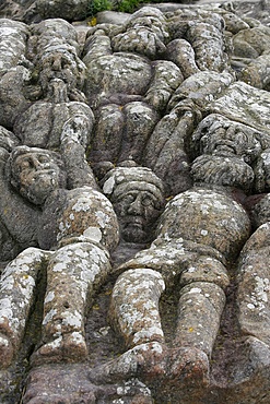 Rock sculpted by l'Abbe Foure, Rotheneuf, Ille-et-Vilaine, Brittany, France, Europe