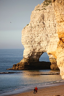 Cliffs at Etretat, Cote d'Albatre, Seine-Maritime, Normandy, France, Europe