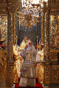 Sunday Mass celebrated by ecumenical Patriarch Bartholomew in St. George's Greek Orthodox church. Istanbul, Turkey, Europe