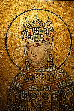 Mosaic of Empress Zoe, Hagia Sophia, Istanbul, Turkey, Europe