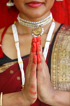 Asian dancer's hands, Paris, France, Europe