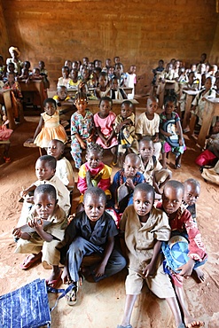 Primary school in Africa, Hevie, Benin, West Africa, Africa