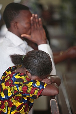 Mass in Cathedral Notre-Dame de la Misericorde, Cotonou, Benin, West Africa, Africa